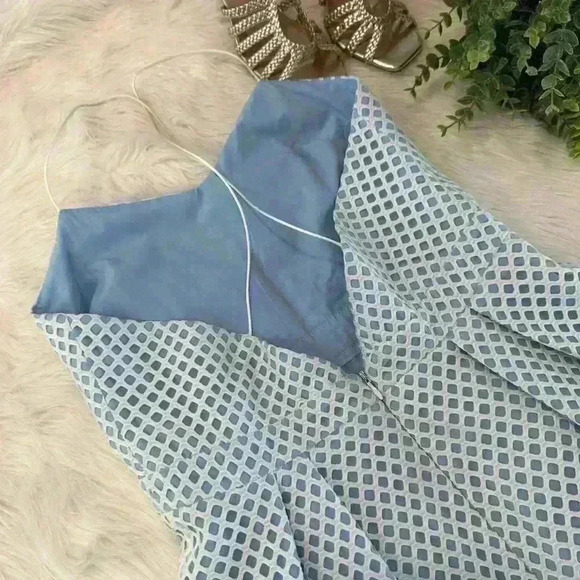 NWOT TOPSHOP Dresse | Lace Overlay Spagetti Strap Flare Hem Size 8 - Picture 9 of 10